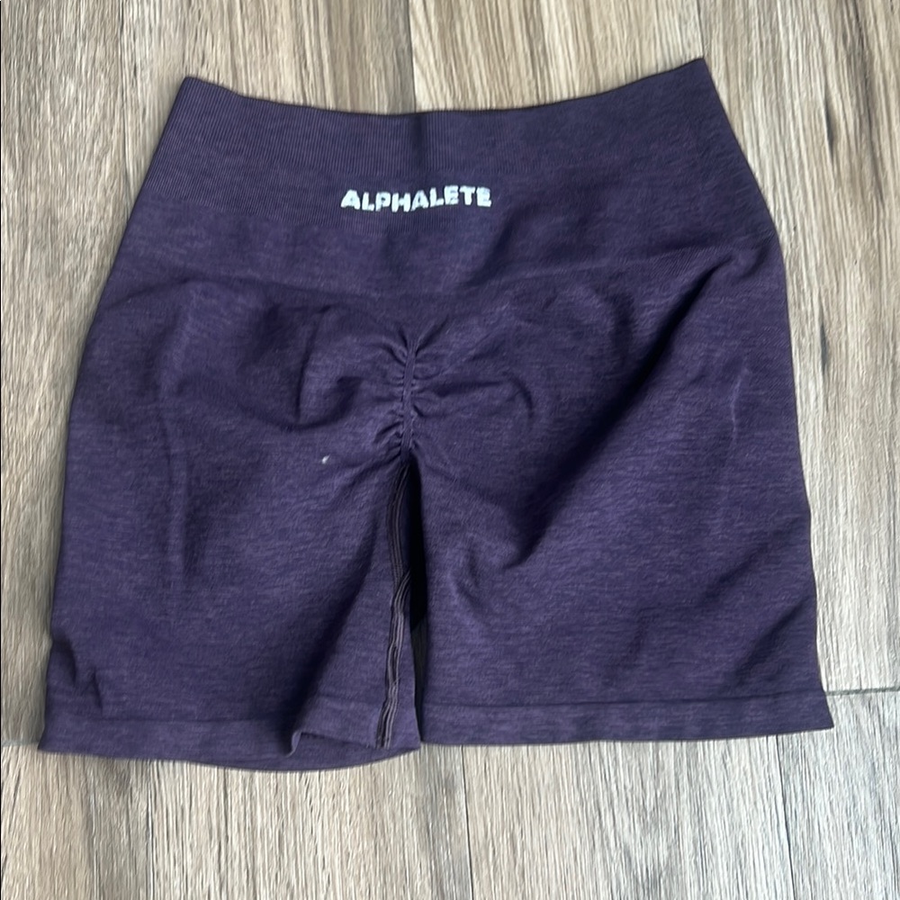 Alphalete Purple Bike Shorts with Wide Waistband